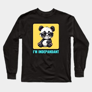 I'm Indepandant | Panda Pun Long Sleeve T-Shirt